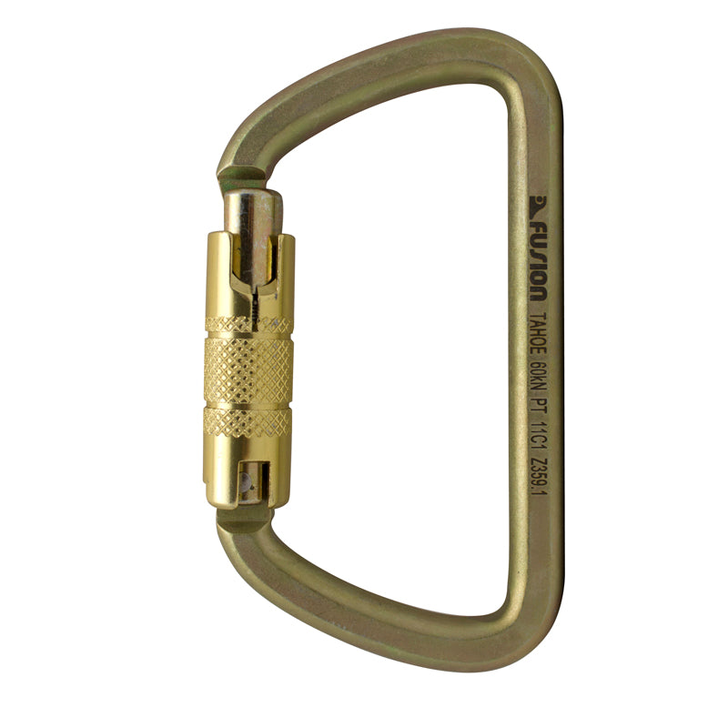 Tahoe Triple Lock XL Steel Carabiner GLD