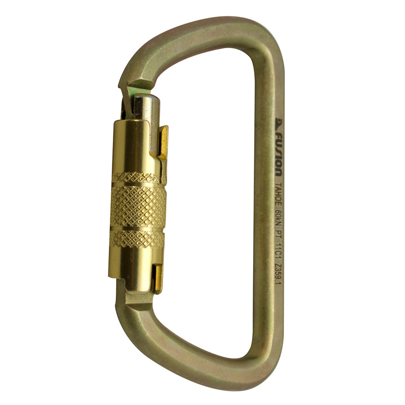 Tahoe Triple Lock XL Steel Carabiner GLD