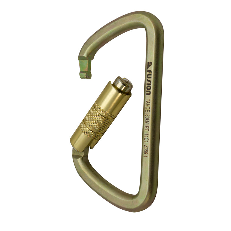 Tahoe Triple Lock XL Steel Carabiner GLD