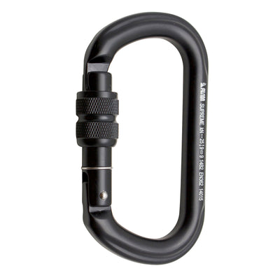 Supreme II Screw Gate Oval Carabiner BLK