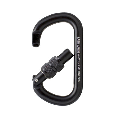 Supreme II Screw Gate Oval Carabiner BLK