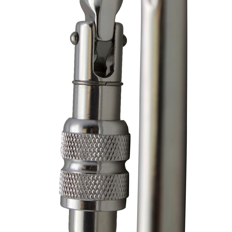 Supreme Oval-Shaped - Screw lock Carabiner - Silver