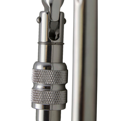 Supreme Oval-Shaped - Screw lock Carabiner - Silver