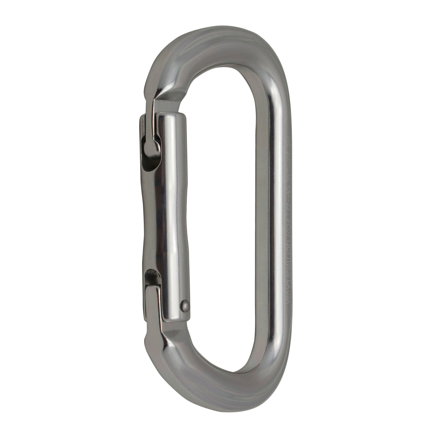 Supreme Oval-Shaped - Straight Gate Carabiner - Silver