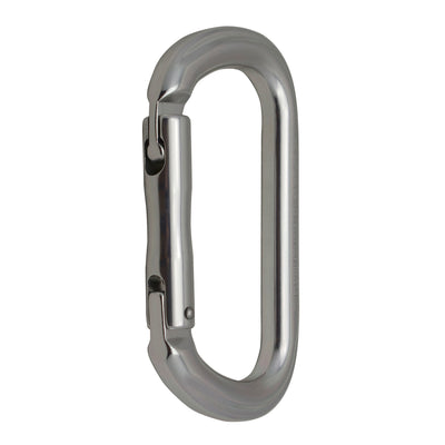 Supreme II  D-Shaped - Straight Gate Carabiner - Silver