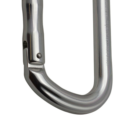 Supreme II  D-Shaped - Straight Gate Carabiner - Silver