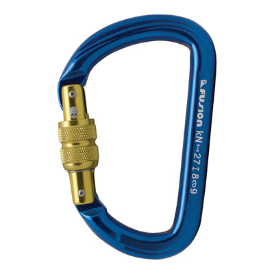 blue and gold spiridon Aluminum twist lock Carabiner