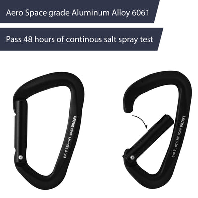Vapor IV Aluminum - Straight Aluminum Carabiner - Black