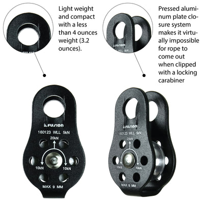 Nuro Fixed Side Mini Pulley - Black.