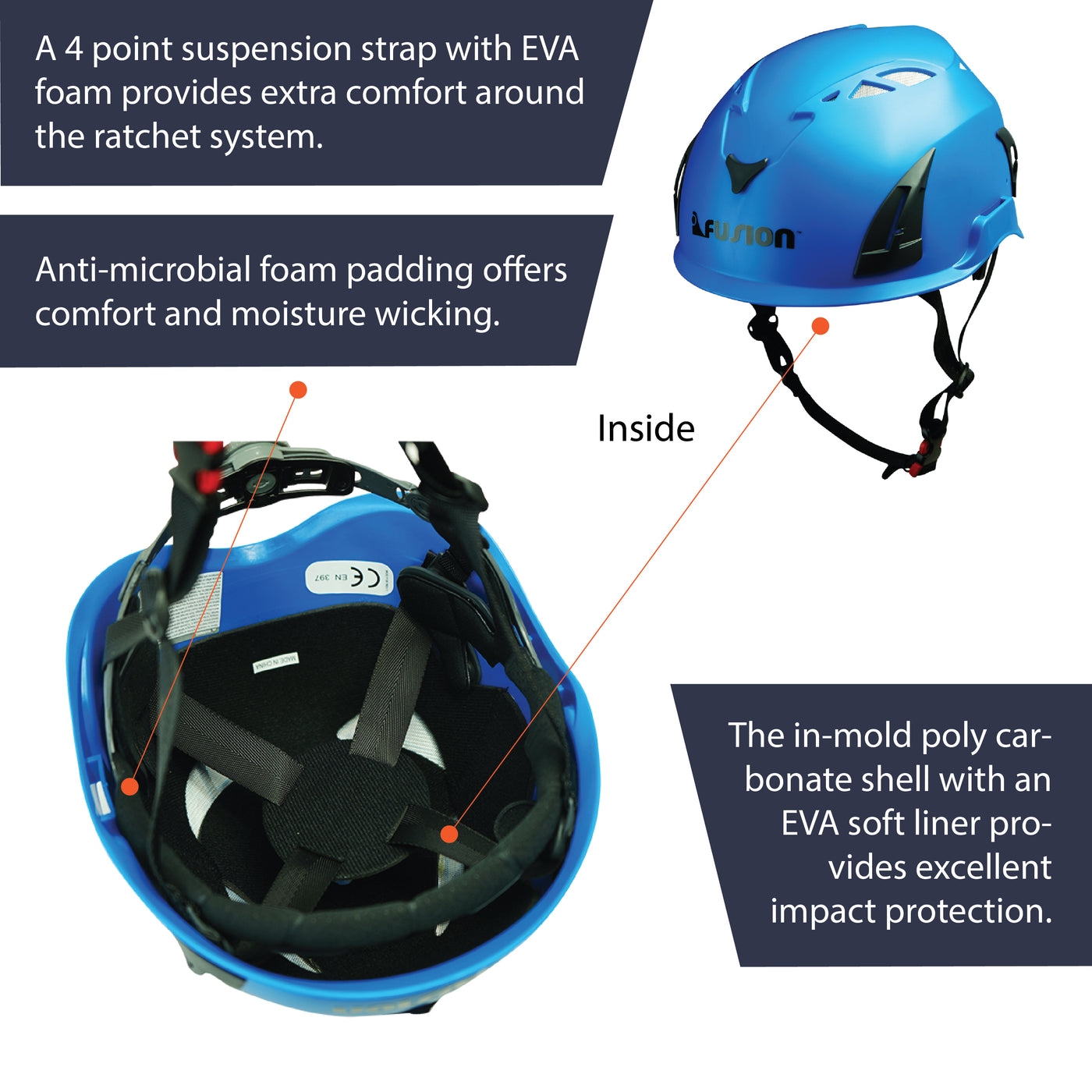 Meka Rock Climbing Helmet - Blue