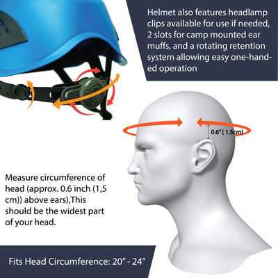 Rock Climbing Helmet – MEKA Helmet with EVA Foam Soft Lining - Blue