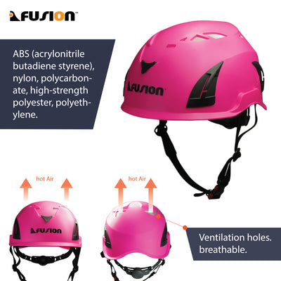 Rock Climbing Helmet – MEKA Helmet with EVA Foam Soft Lining – Pink 