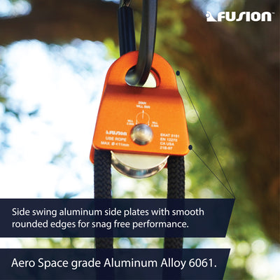 Micro Rope Pulley – Side Swing 1 ½” aluminum for Rescue Application