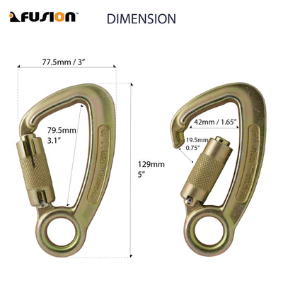 Liberty Auto-Lock Captive Eye Carabiner - Steel