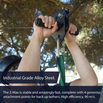 Z-Max Zipline and Challenge Course Trolley - Red