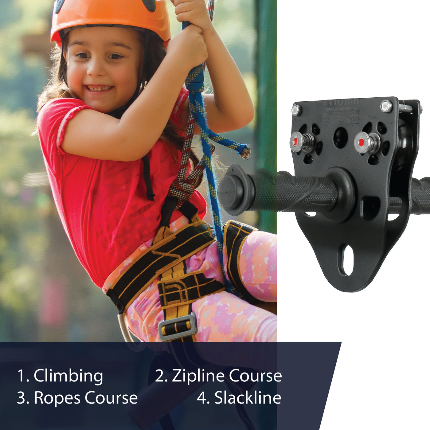 Z-Max Zipline and Challenge Course Trolley - Red