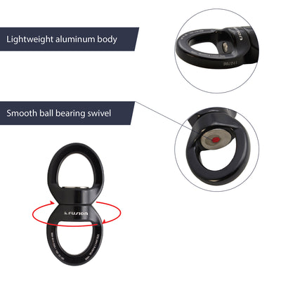 Fusion Oval Swivel Aluminum Alloy Rings Black/Black