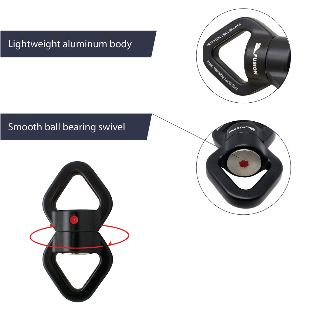 Automatic Hammock Rocker Fusion Climb Delta Swivel - 360° Rotation ...