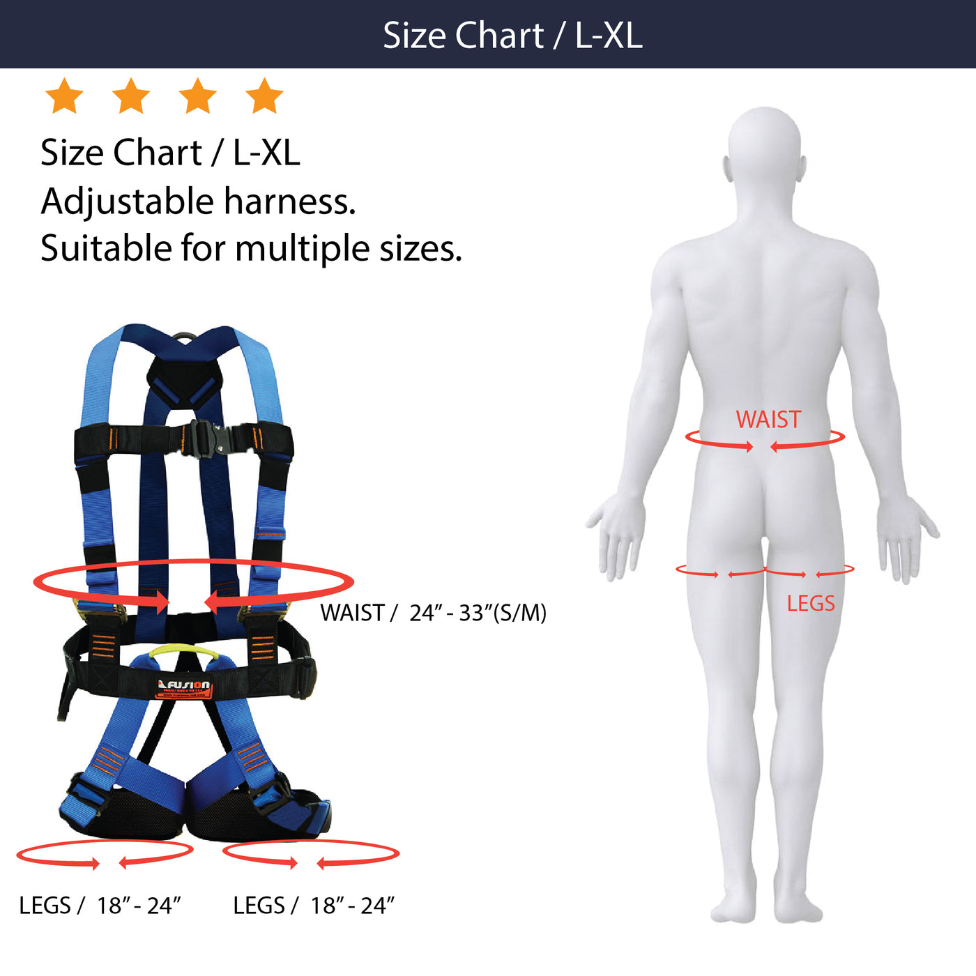 Streak Racer Full Body Harness With Fast Pass Legs - Blue