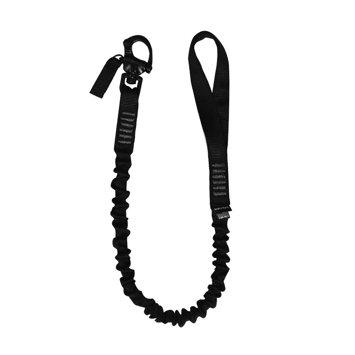 24" Helo Lanyard Snap Shackle & Hitched Loop - Black