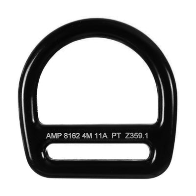 single slotter aluminum D-ring in black 