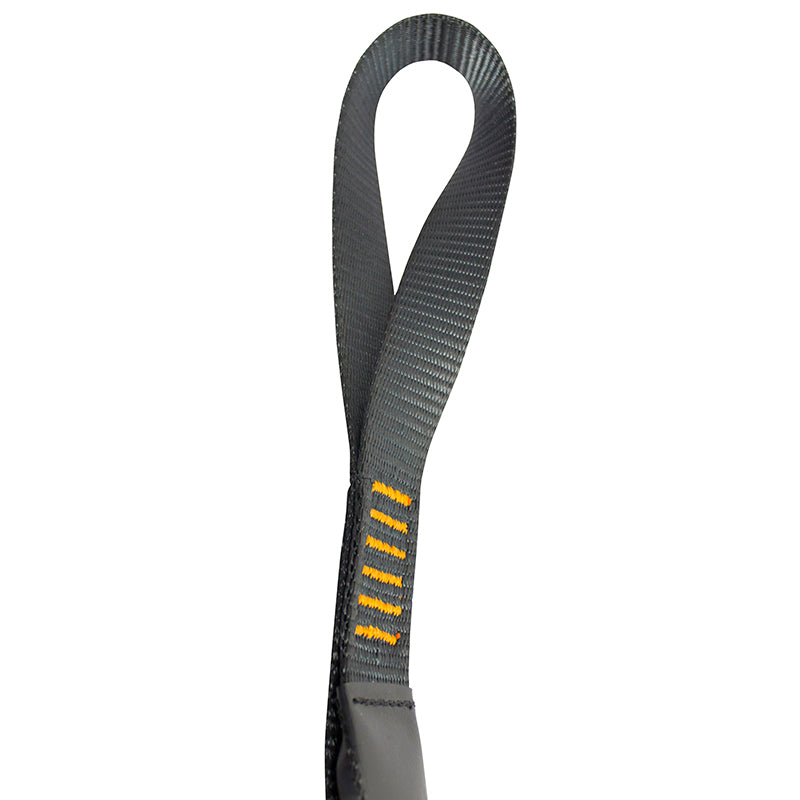Y-Leg Adjustable Lanyard With Hitched Loop and Auto Lock Carabiner - Black