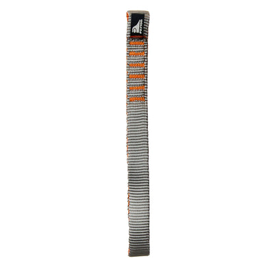 gray and orange climbing runner with stitched loop