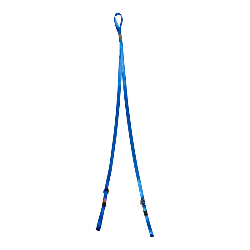 Y Legged Safety Adjustable lanyards with Hitched loop – Blue