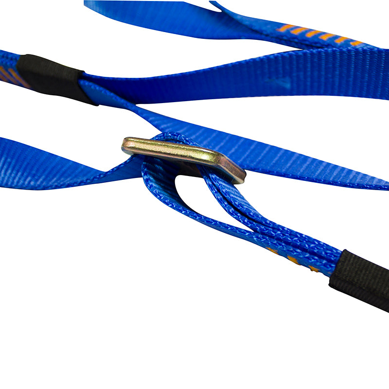 Y Legged Safety Adjustable lanyards with Hitched loop – Blue
