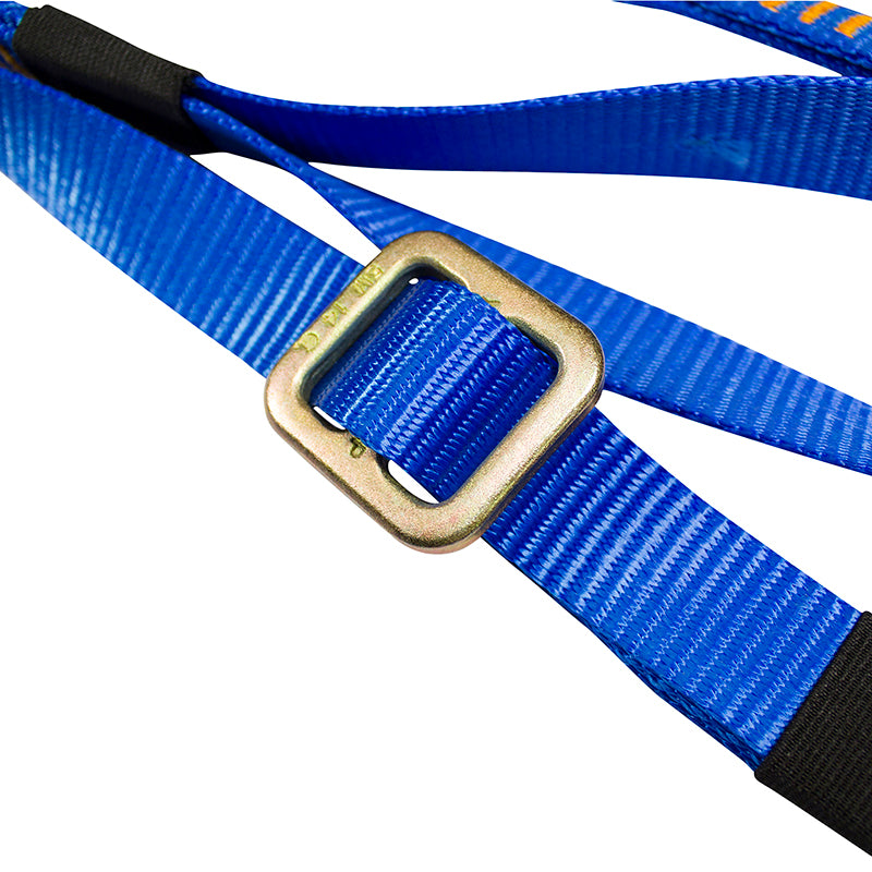 Y Legged Safety Adjustable lanyards with Hitched loop – Blue