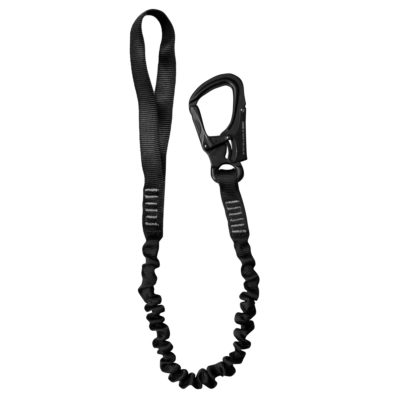 Helo Retention Lanyard BLK with Snap Hook & Hitched Loop