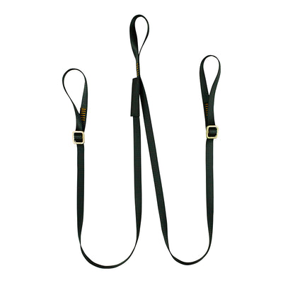 Y-Leg Adjustable Hitch Looped Safety Lanyard - Black