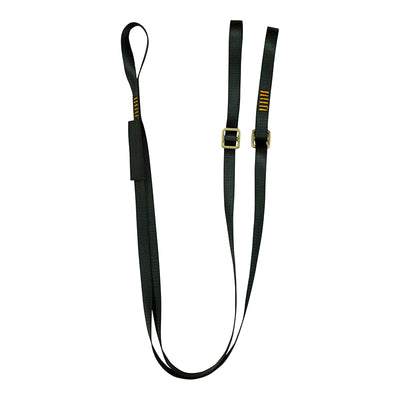 Y-Leg Adjustable Hitch Looped Safety Lanyard - Black