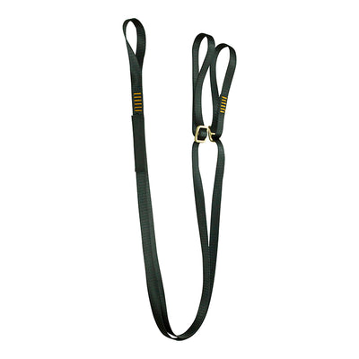 Y-Leg Adjustable Hitch Looped Safety Lanyard - Black