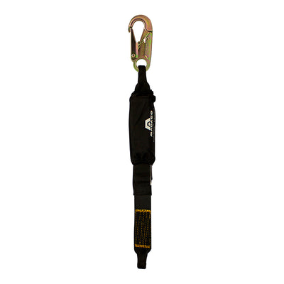 Shock Absorbing Lanyard w/ Hitched Look and Snap Hook