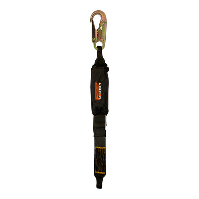 Shock Absorbing Lanyard w/ Hitched Look and Snap Hook