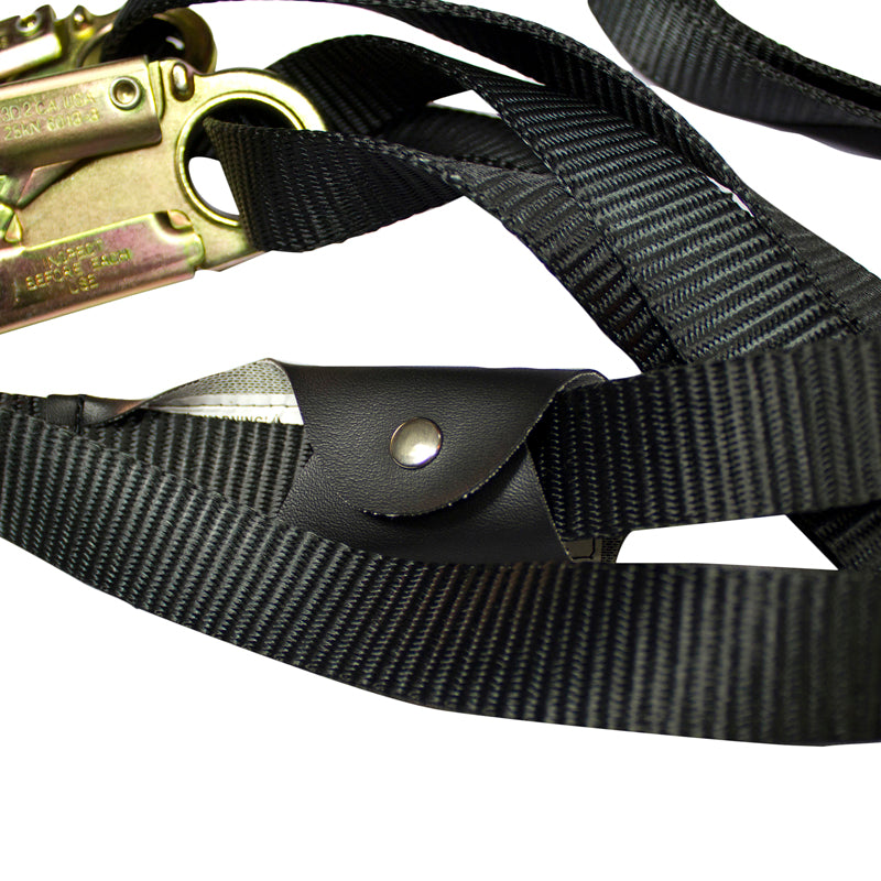 Y-Legged Lanyard with Steel Snap Hooks - Black