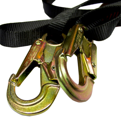 Y-Legged Lanyard with Steel Snap Hooks - Black