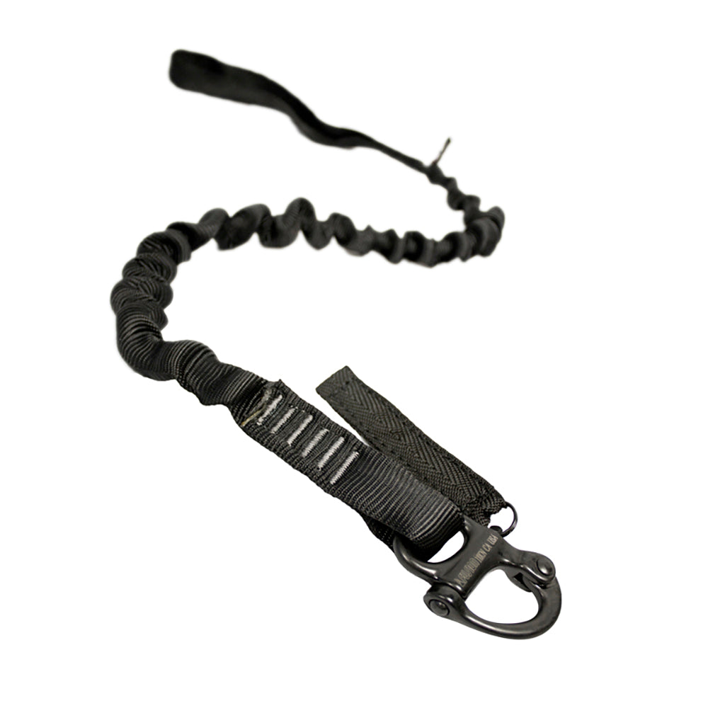 Retention Lanyard – 1” Helo Lanyard BLK Elastic Bungee Webbing 