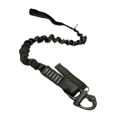 Helo Lanyard BLK with Snap Shackle & Hitched Loop