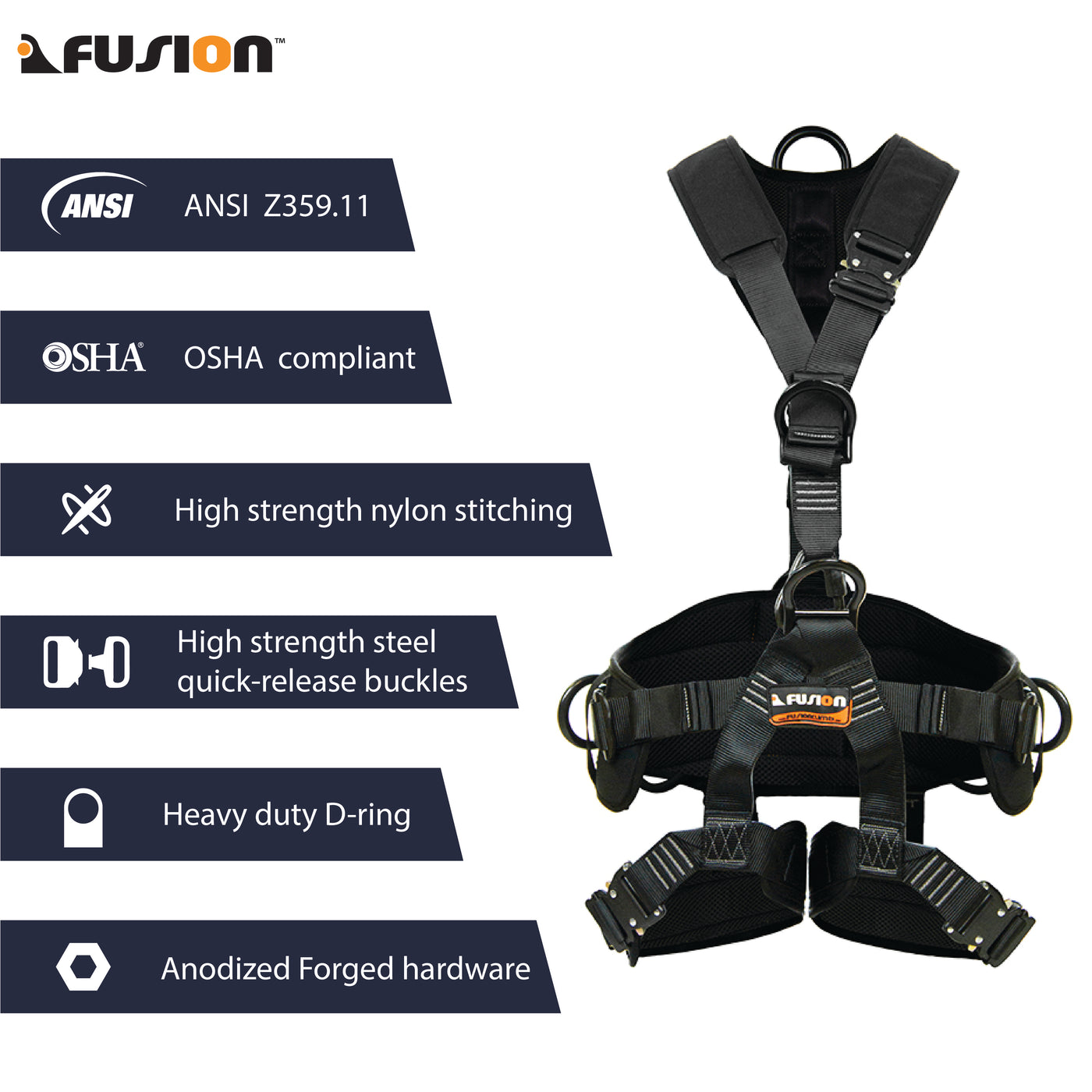 Tac Rescue Tactical Harness with Flat Foam Padding
