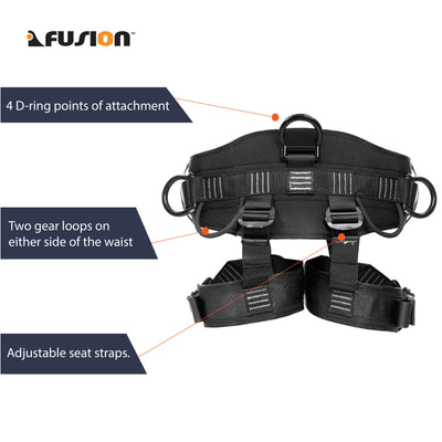 Spartacus Multi-Purpose Half Body Harness - Black