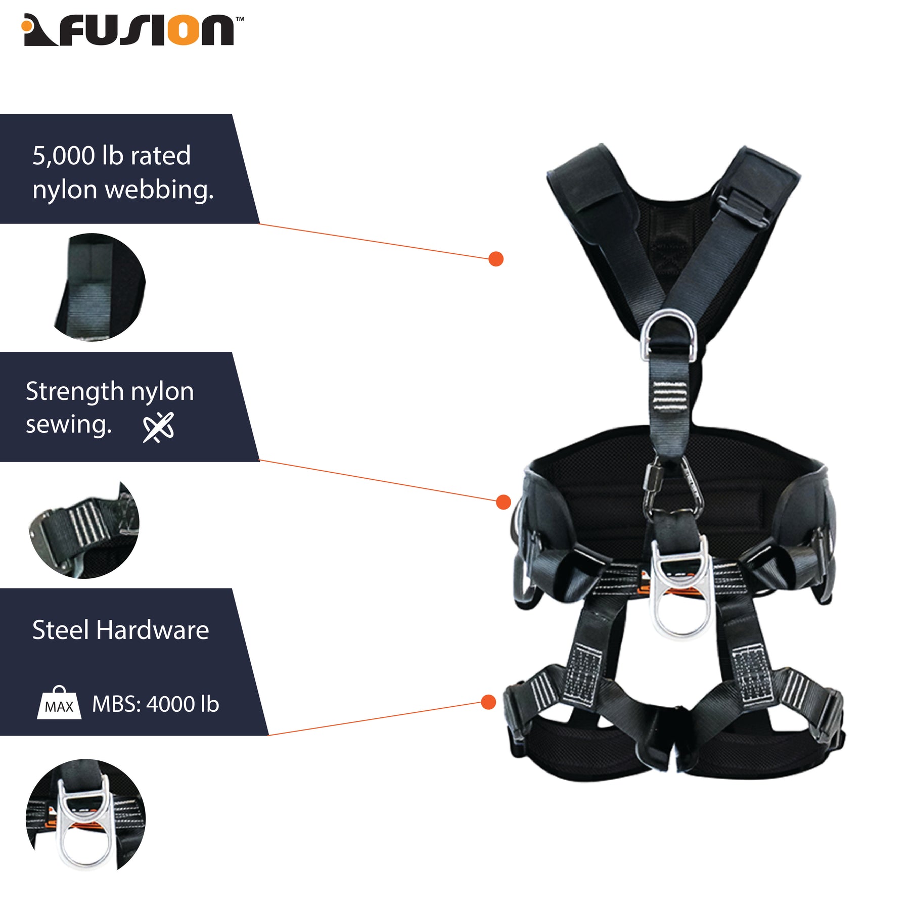 Tactical Rescue Pro Full Body Harness with Flat Foam Padding – Fusion Climb