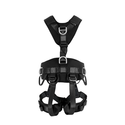 TAC-RESCUE Steel Hardware Full Body Harness - Black