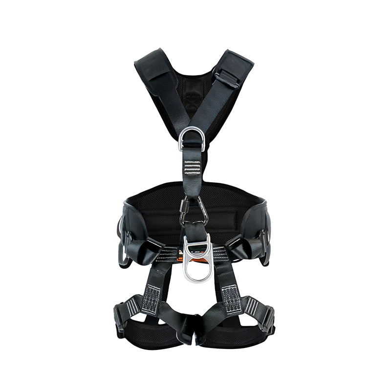 TAC-RESCUE Steel Hardware Full Body Harness - Black
